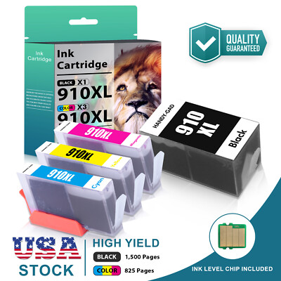 #ad 4 PK 910XL Ink Cartridge for HP OfficeJet Pro 8020 8025 8025e 8015 8015e 8035 e $27.95