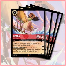 Disney Lorcana TCG: MOANA - BORN LEADER x4 Rare Into The Inklands 116/204