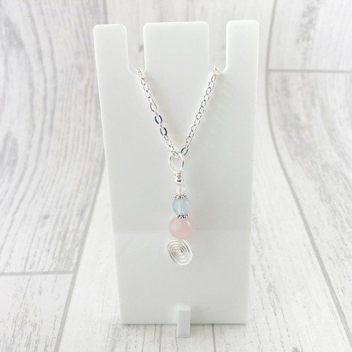 Fertility Necklace Moonstone Gemstone Aquamarine Crystal IVF Pregnancy Aid Baby - Picture 4 of 8