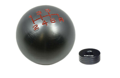LANCER EVOLUTION 8 9 GUNMETAL ROUND SHIFT KNOB 6 SPEED