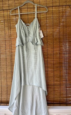 knee length dresses for ladies Strappy-Back Long Satin A-Line Prom Dress with Pockets Ice Blue / 0 main image 0