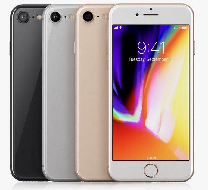 Apple iPhone 8 - 64GB 256GB GSM Factory Unlocked AT&T T-Mobile Good