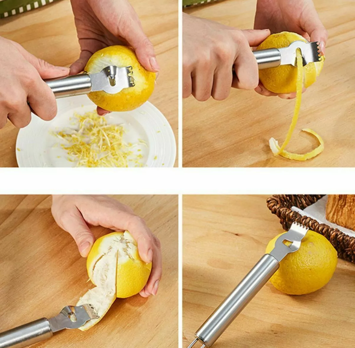 Lemon Zester Lime Orange Citrus Stainless Steel Kitchen Tool Utensil Grater