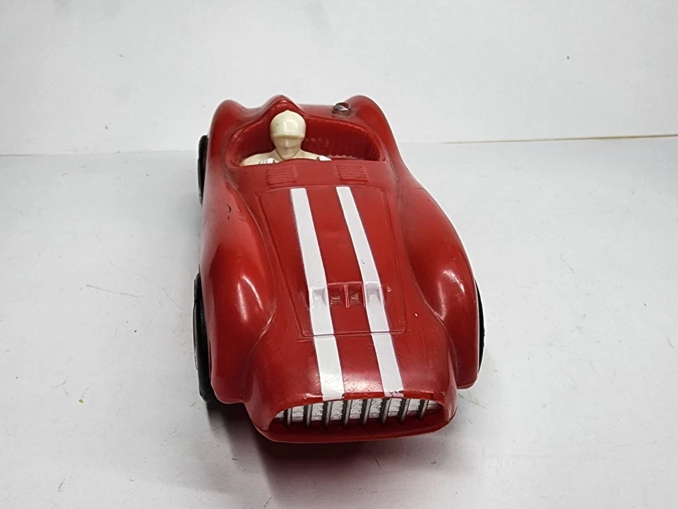 Coche Ranura Ferrari Eldon 750-15 Vintage Años 60 Rojo 5" Plástico Coche de Carreras PROBADO FUNCIONA Foto 2 de 4