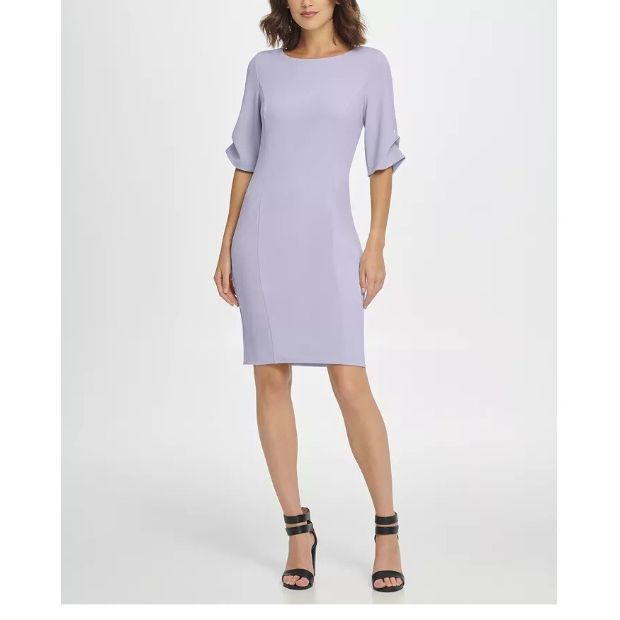 dkny light blue dress DKNY Halter V-neck Tie-back Midi Dress in Blue