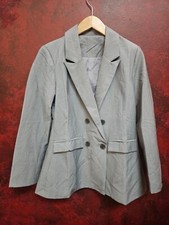 NEW Size Small Fully Lined Light Gray Womens Buttoned mens blazer-em58
