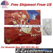 For Nintendo New 3DS 2015 Front  Back Battery Cover Housing Shell Case Set