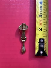 Antique Small Solid Brass Victorian Style Tear Drop Pull Cabinet Handle Hardware