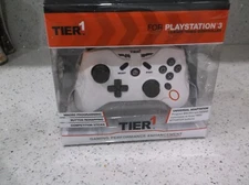 TIER 1 Wired Game Controller For Sony PS3 10-Foot cord High Game Enhancer-White