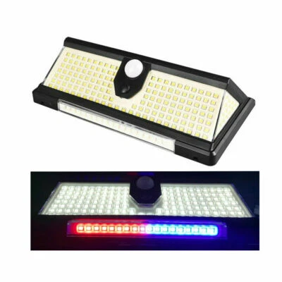 ZENCOCCO FARETTO SOLARE ESTERNO 190LED LUCE EMERGENZA SENSORE MOVIMENTO CREPUSCOLARE IP65