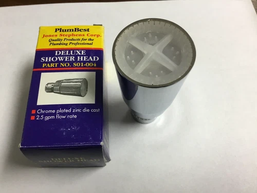 Jones Stephens S01-004 Chrome Plated Deluxe Shower Head 2.5 GPM Flow Rate - Picture 4 of 4