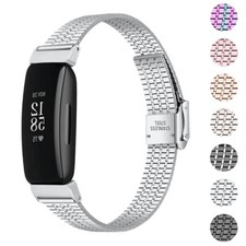 StrapsCo Modern Mesh Stainless Steel Metal Watch Band Strap for Fitbit Inspire 2