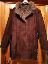 Bnwot Ladies Brown Coat Size 16 By Dunnes Stores