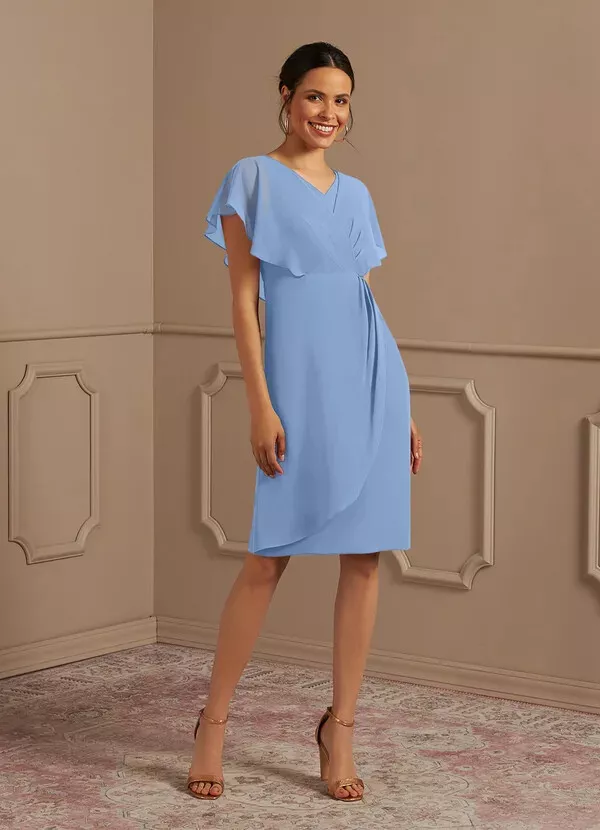 Steel blue mother of the groom dress cheap