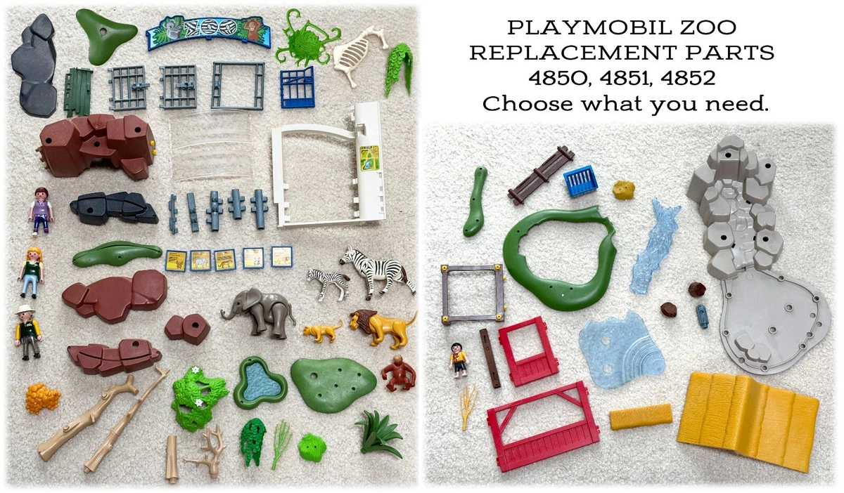 4 Pièces De Clôture Rouge Playmobil Pour Hôtel Pour Chiens 71599 - Occasion, Bon état