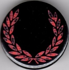 FRED PERRY Pin Button Badge 25mm - SKINHEAD SCOOTER VESPA LAMBRETTA MOD - TENNIS