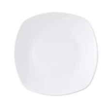 The Cellar Basics Square Dinner Plates, Set Of 4, Soft Edge, 10"x10" Porcelain