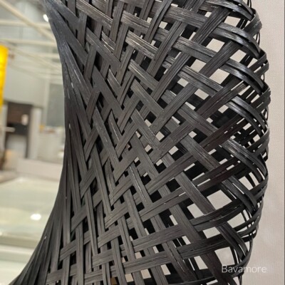 IKEA RISBYGD Decorative Mirror, bamboo Frame, black 19⅝