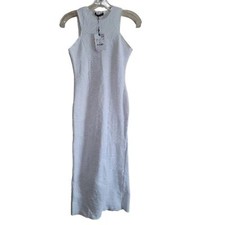 Zara Women's White Bodycon Sleeveless Jacquard Fitted Dress Size Small NWT