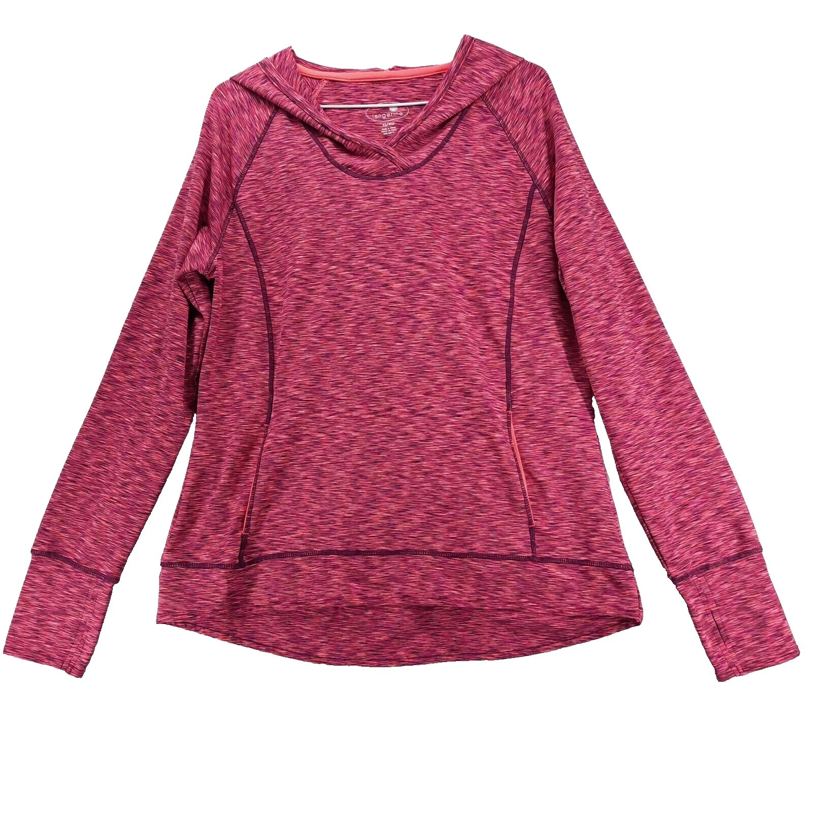 Tangerine Poliéster Multicolor Activewear Tops para mujer