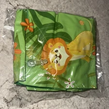 2 Armband Inflatable Arm Floats Floaties Green Lion Jungle Print Child Swimming