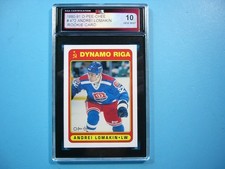 1990/91 O-PEE-CHEE NHL HOCKEY CARD #472 ANDREI LOMAKIN ROOKIE RC KSA 10 GEM OPC
