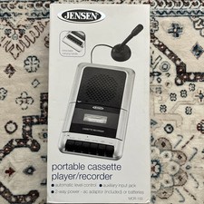 Jensen Portable Cassette Player / Recorder MCR-100 Black  Silver New 