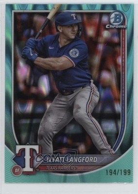 2025 Bowman Chrome Aqua RayWave Refractor 194/199 Wyatt Langford #36 1i72