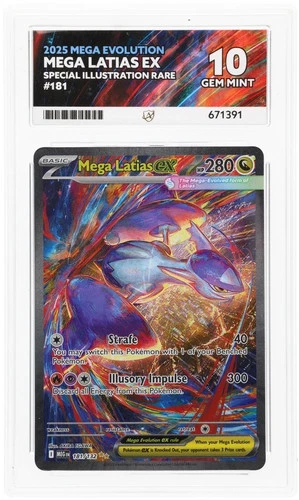 Mega Latias ex 181/132 SIR ACE 10 GEM MINT Perfect Subgrades