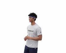 Le Coq Sportif French Rooster Gray Men  s Tennis Short Sleeve T-Shirt size XL