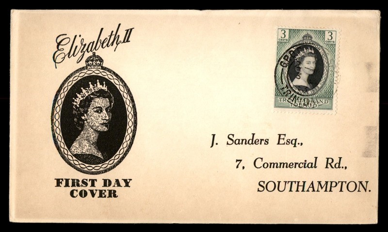 Mayfairstamps Trinidad and Tobago FDC Queen Elizabeth II Coronation First Day Co
