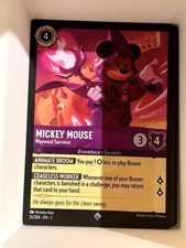 Mickey Mouse - Wayward Sorcerer 51/204 Super Rare The First Chapter Lorcana NM