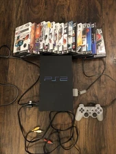 Sony PlayStation 2 PS2  Fat Bundle  + 1 ControllersSCPH-30001 Tested+ 16 Games