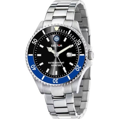 Sector 230 Inter FC R3253161062 Watch Steel Black Blue Men's Diver 43mm