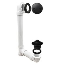 Drenaje de bañera de desbordamiento y residuos de diseño Westbrass PVC Sch40 D4942-62 negro mate