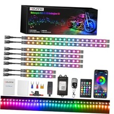 Motorcycle Magic-RGB LED Light Kits with Brake Light Turn Signal, Chasing 8PCS