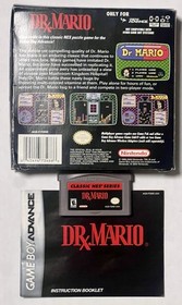 Dr. Mario Classic NES Series Nintendo Game Boy Advance 2004 Game Box Book Tested