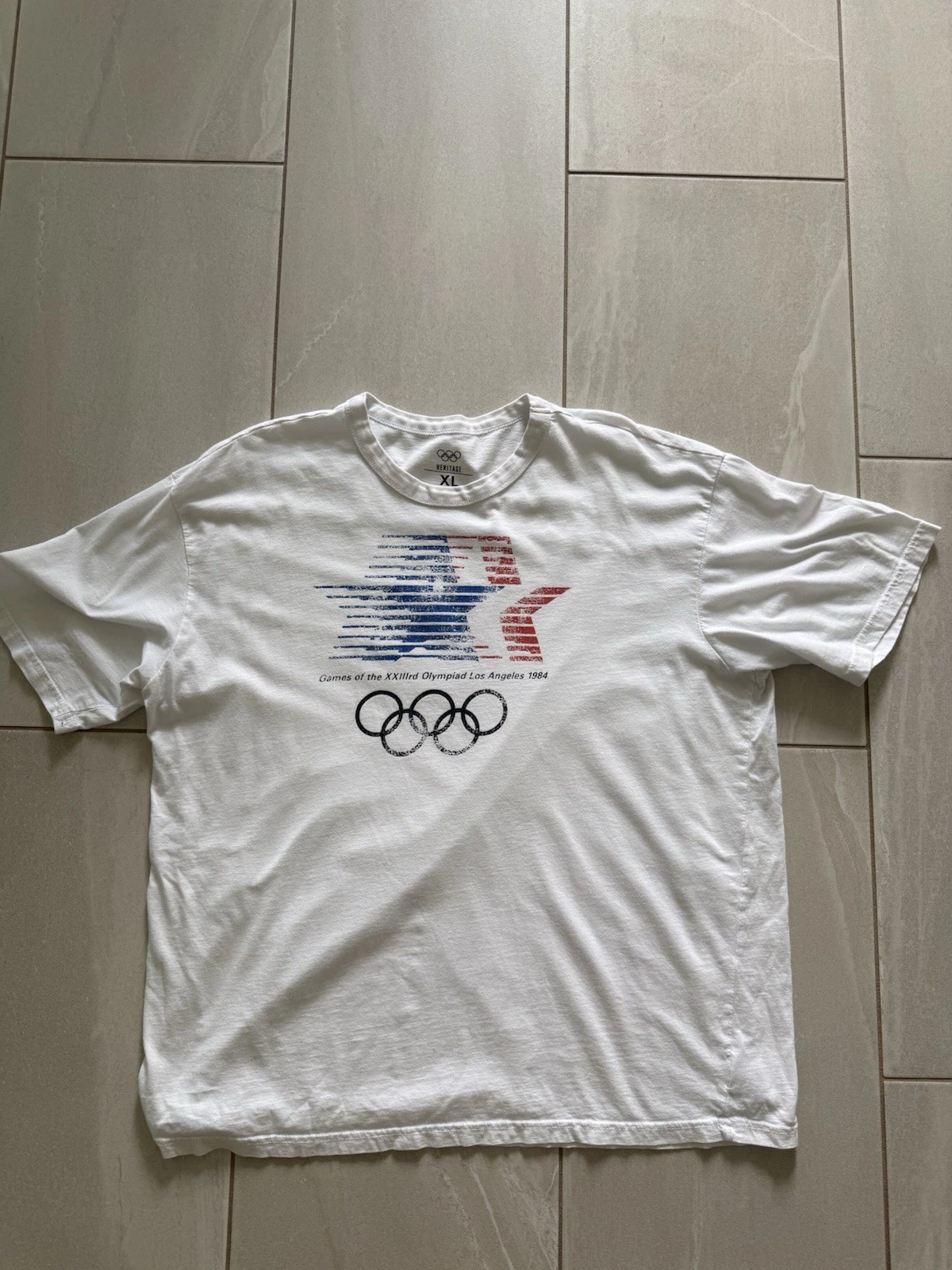 Olympic Heritage Los Angeles 1984 Olympics Oversized T Shirt XL LA84 image 3