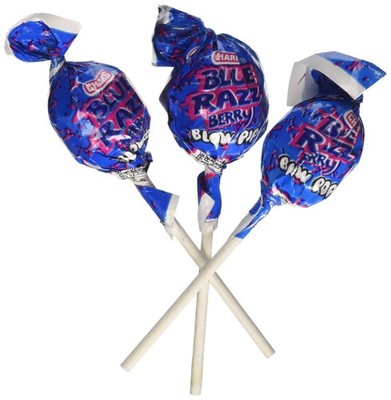 Charms Blue Razzberry Blow Pops Lollipops 48 Count (Pack of 1), 