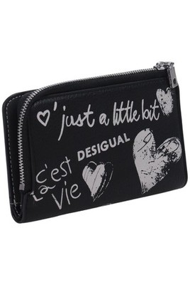 Desigual Portemonnaie Damen Geldbörse Geldbeutel Brieftasche Schwarz #n0hivph