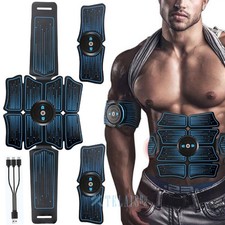 USB EMS Abdominal Muscle Toning Trainer ABS Stimulator Toner Fitness Binder Belt