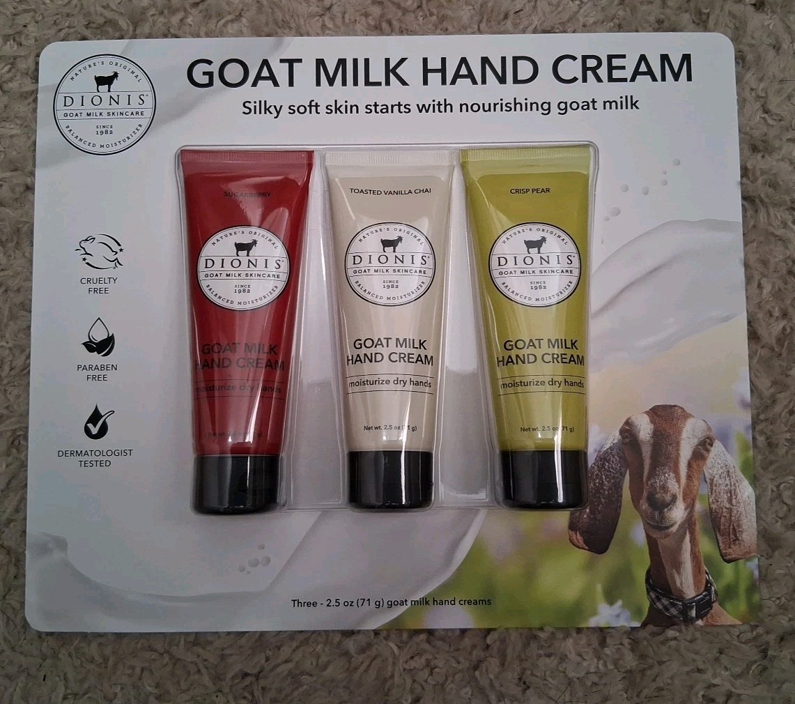 Dionis Goat Milk Skincare 3 Pack Assorted Scented Hand Cream