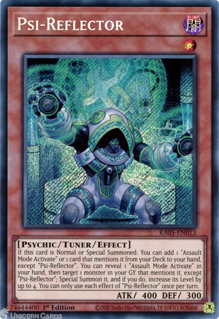 RA05-EN013 Psi-Reflector : Secret Rare 1st Edition Mint YuGiOh Card