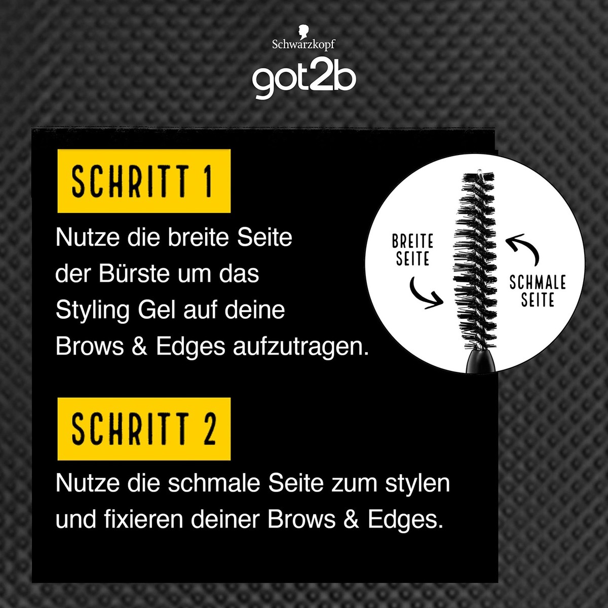 Got2b Kleber 4 Brows & Edges – Wasserfeste Brow Gel & Haar Mascara, 24 H Halt
