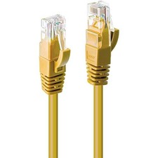 LINDY 48060 Cat.6 U/UTP Network Cable, Yellow, 0.3m 0.3m Yellow