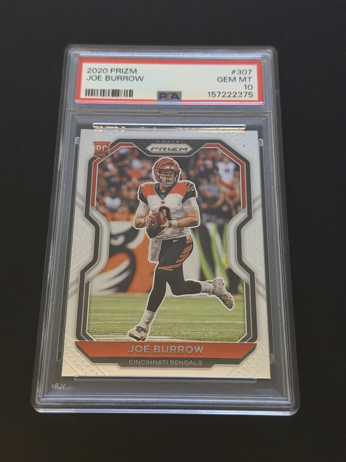 2020 Panini Prizm - Joe Burrow #307 (RC) PSA Gem Mint 10 view 1