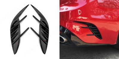 Für Kia Stinger Schwarz Heck Stoßstange Splitter Flossen Flaps Abdeckung Blenden
