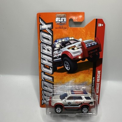 Matchbox 60TH Anniversary Ford Explorer Fire Chief Rescue MBX 2012 FAST SHIPPING