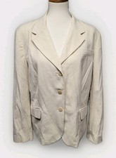 Worthington Ivory 3 Button Blazer Stretch Lined Jacket Casual Business Size 18
