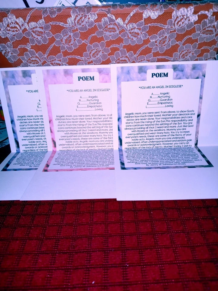 Mother's Day/ Birthday Card Gift Set Include Poem in Card & envelope 4 x 5.75 in - Image 2 of 4